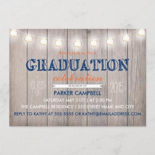 Rustic Graduation Celebration Invite