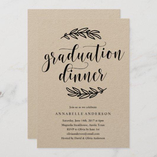 Rustic Graduation Dinner Invitation