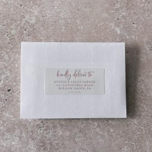 Rustic Rose Gold Wedding Guest Address Labels