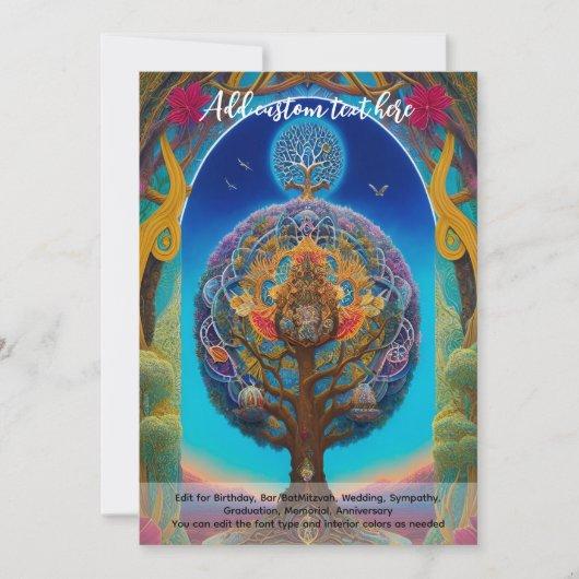 Sacred Art Mystical Tree of Life Spiritual Dreamer Invitation