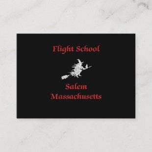 Salem Flight School Halloween Witch Apparel Gift Enclosure Card