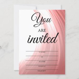 Salmon Pink Invitations to Soiree