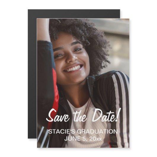 Save Date Graduation Photo Magnetic Invitation