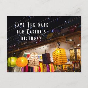 Save The Date Birthday Announcement Postcard