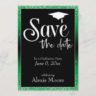 Save the Date for a Graduation Party Green Ombre Invitation