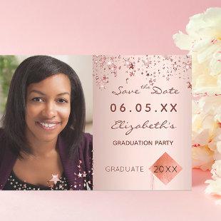 Save the Date graduation party blush photo 2024