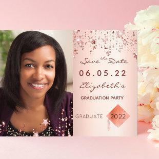 Save the Date graduation party rose budget