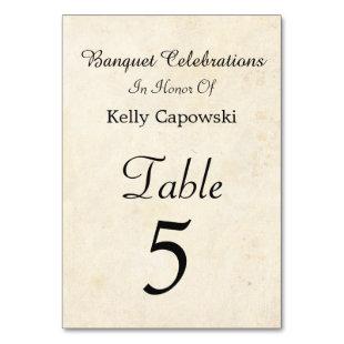 Save the Date Vintage Table Number