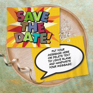SAVE THE DATE Your Message Speech Bubble Announcement Postcard