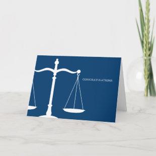 Scales of Justice Custom Congratulations Card