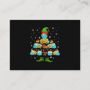 School Bus Driver Christmas Tree Funny Xmas Gift Enclosure Card