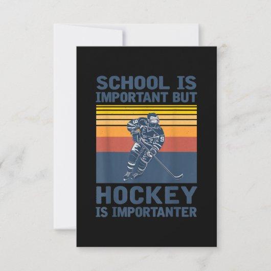 School Is Important But Hockey Is Importanter RSVP Card