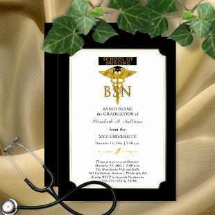 School of Nursing Nurse BSN Graduation Invitation