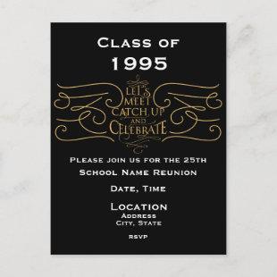School Reunion Design, elegant style Invitation Postcard