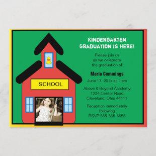 Schoolhouse Graduation Invitation