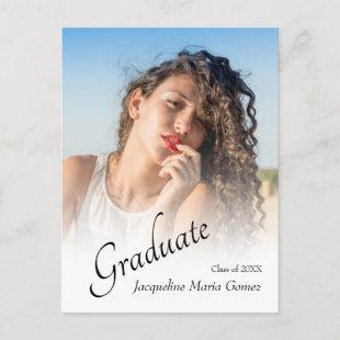 Script And Photo Graduation Invitation Postcard