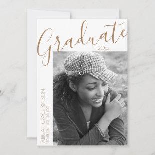 Script Graduate Graduation Announcement Cards