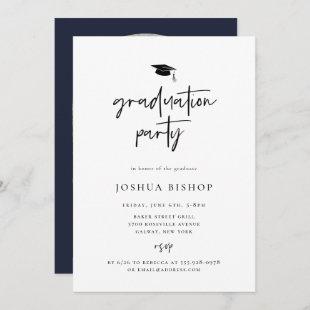 Scripted Graduation Party Photo Invitation