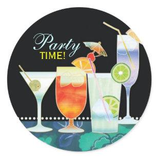 Scrumptious Cocktails Party Invitation Stickers