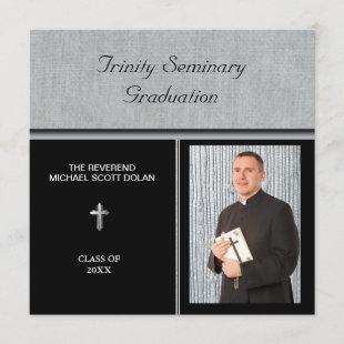 Seminary Graduation Photo Christian Custom Invitation
