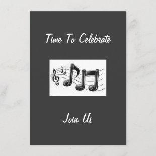 SENDING MUSICAL NOTES TO OUR GUESTS TO "CELEBRATE" INVITATION