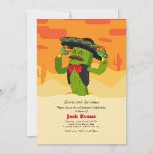 Señor Cactus Graduation Party Invitations