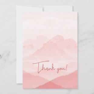 Serenity Romantic Pink Landscape Holiday Card