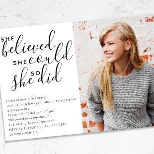 She Believed She Could Photo Graduate Invitation