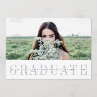 Sheer Stripe | Two Photo Graduation Announcement