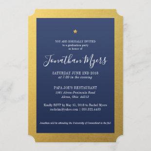 Shining Star Graduation Party Invitation