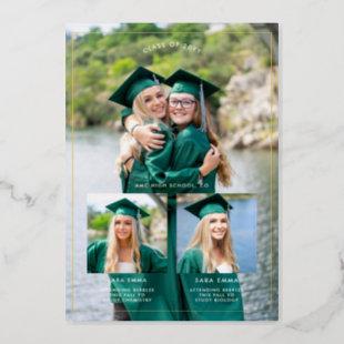 Siblings Double Graduation Foil Invitation