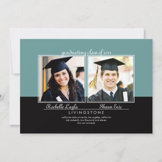 Siblings Two Photo Graduation Announcement