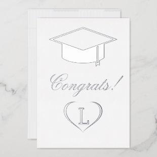 silver congratulation sweet graduation messages foil holiday card