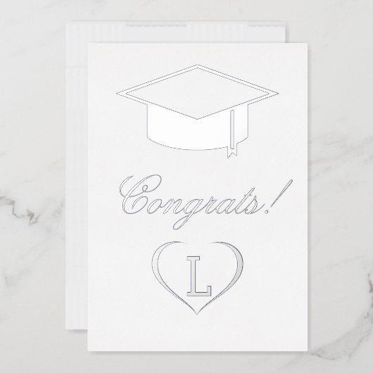 silver congratulation sweet graduation messages foil holiday card