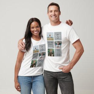 Silver Gray 3-Photo Fun Boxes Class Year T-Shirt