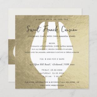 SILVER SPOON FORK COOKING CLASS INVITE TEMPLATE