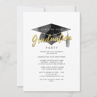 Simple 2022 Grad Minimalist Graduation Party Invitation