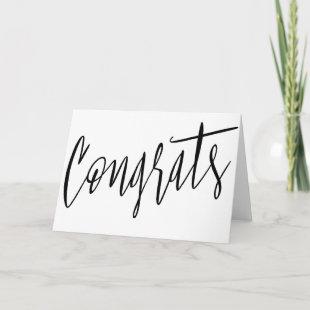 Simple and beautiful calligraphy "Congrats" Card