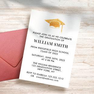 Simple And Modern Graduation Party Invitation