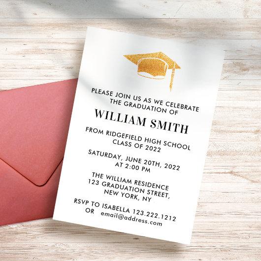 Simple And Modern Graduation Party Invitation