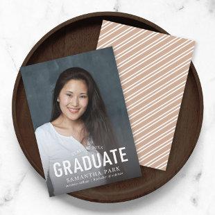 Simple Bold Graduate Photo Graduation Announcement