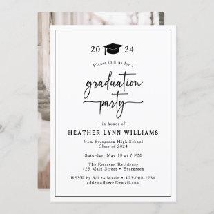 Simple Chic Graduation  Invitation