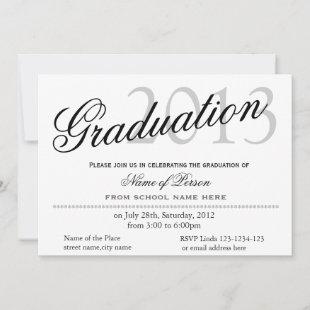 Simple, classic,stylish graduation announcment invitation