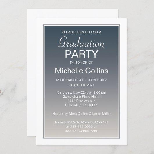 Simple Elegant Gray Gradient Invitation
