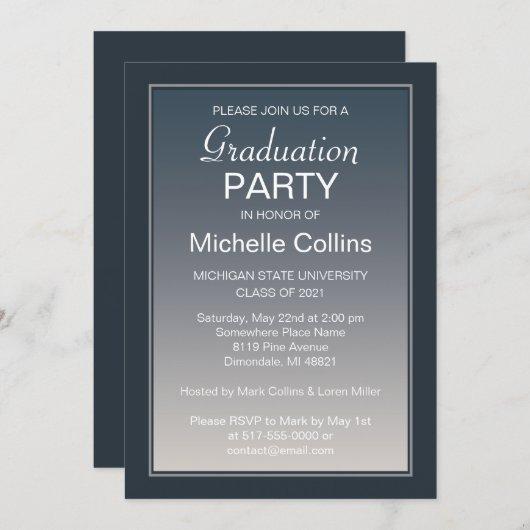 Simple Elegant Gray Gradient Invitation