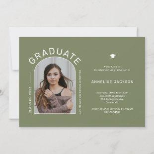 Simple elegant photo graduation party