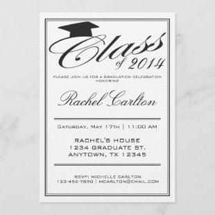 Simple Formal Graduation Celebration Invitation