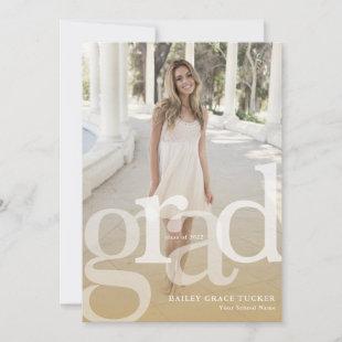 Simple GRAD Gold Overlay ANY Year Graduation Announcement