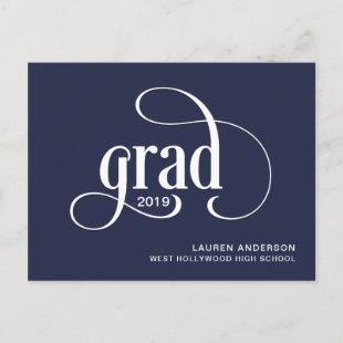 Simple Grad Logo Graduation Announcement