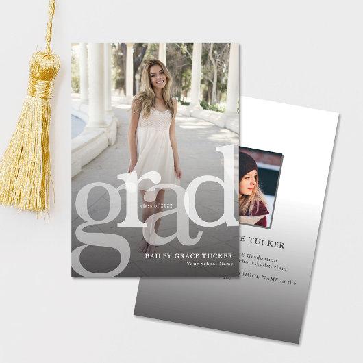 Simple GRAD Overlay ANY Year Graduation Announcement